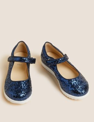 Kids' Glitter Riptape Mary Jane Shoes (4 Small - 13 Small)