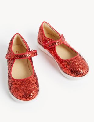 Kids' Glitter Mary Jane Shoes (3 Small - 2 Large)