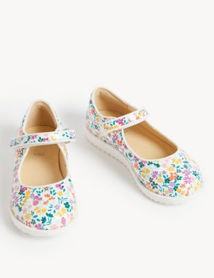 Kids’ Riptape Floral Mary Jane Shoes (4 Small - 13 Small)