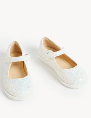 Kids’ Glitter Riptape Mary Jane Shoes (4 Small - 13 Small)