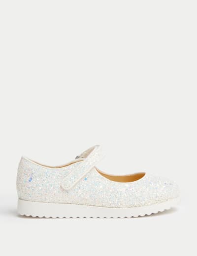 Kids Riptape Glitter Mary Jane Shoes 3 Small 13 Small M S