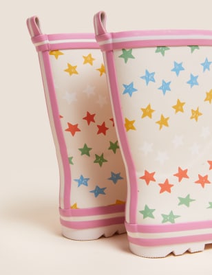 Kids Pink Floral Wellington Boot Zone Kids Pink Floral Wellington Boot Zone