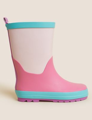 Kids' Colour Block Wellies (3 Small - 2 Large)