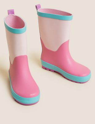 Kids' Colour Block Wellies (3 Small - 2 Large)