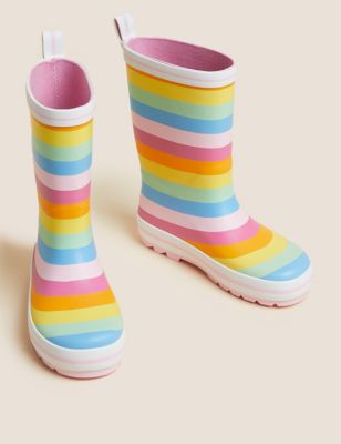 Kids' Striped Wellies (3 Small - 13 Small)