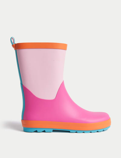 Kids Colour Block Wellies 4 Small 7 Large M S Collection M S