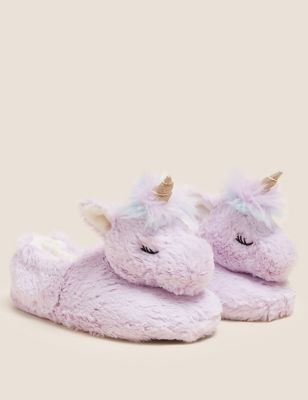 Kids' Unicorn Slippers (5 Small - 6 Large)