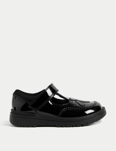 Kids Patent Leather School Shoes 8 Small 1 Large M S