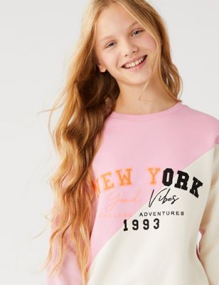 Cotton Rich New York Slogan Sweatshirt (6-16 Yrs)