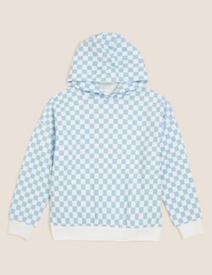 Cotton Rich Checked Hoodie (6-16 Yrs)