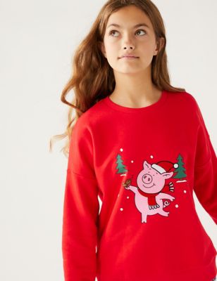 Cotton Rich Percy Pig Sweatshirt (6-16 Yrs)