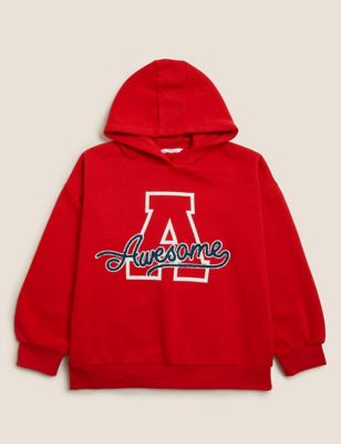 Cotton Rich Awesome Slogan Hoodie (6-16 Yrs)