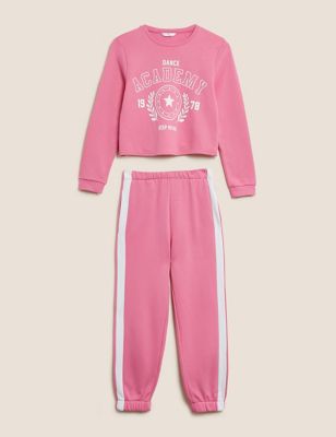 2pc Slogan Top & Bottom Outfit (6-16 Yrs)