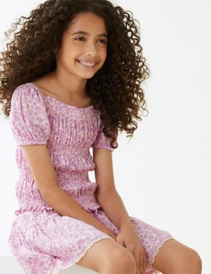 Floral Shirred Top (6-16 Yrs)