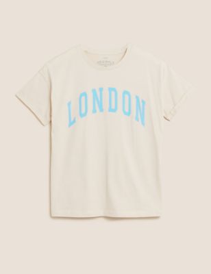 Pure Cotton London Slogan T-Shirt (6-16 Yrs)
