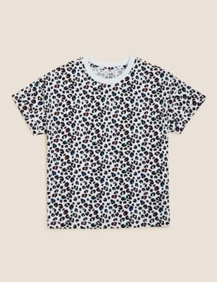 Pure Cotton Animal Print T-Shirt (6-16 Yrs)