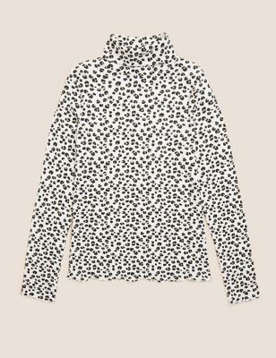 Cotton Rich Leopard Print Top (6-16 Yrs)