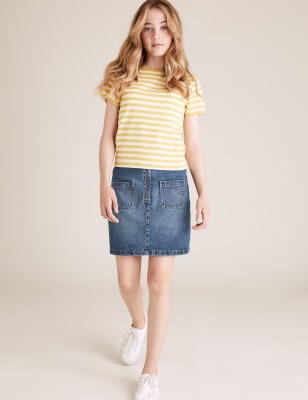 marks and spencer denim skirt