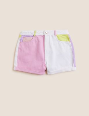Denim Colourblock Shorts (6-16 Yrs)