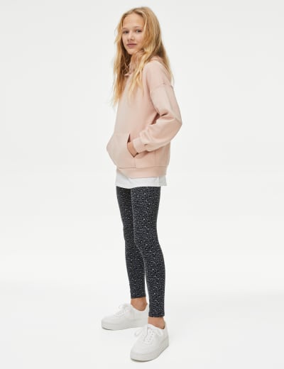 M&S Collection Cotton Rich Leggings with Stretch (2-16 Yrs