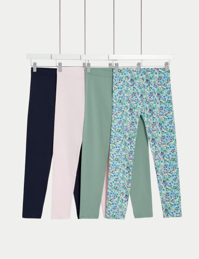 3pk Cotton Rich Leggings (6-16 Yrs ), M&S Collection