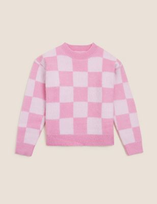 Checkerboard Knitted Jumper (6-16 Yrs)