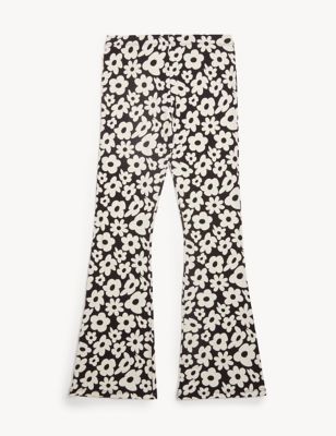 Cotton Rich Floral Flared Leggings (6-16 Yrs)