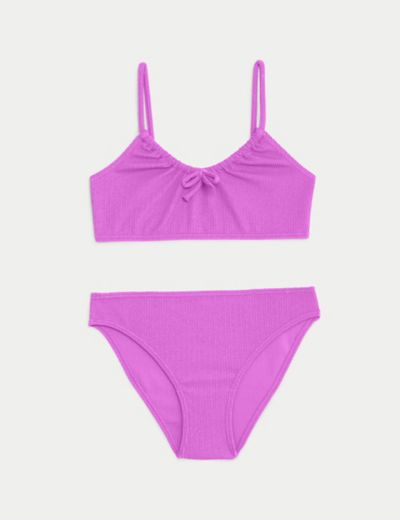 Printed Tie Front Bikini (6-16 Yrs), M&S Collection