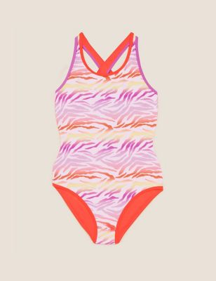 Zebra Print Swimsuit (6-16 Yrs)