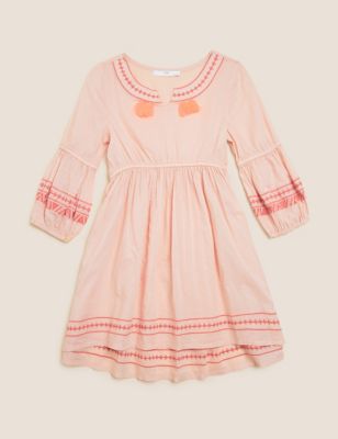 Pure Cotton Embroidered Dress (6-16 Yrs)