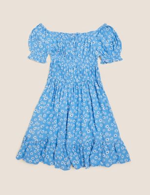 Floral Shirred Dress (6-16 Yrs)