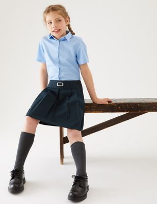 Uniforms Girls dark green pleated school skirt uniform Marks and ...