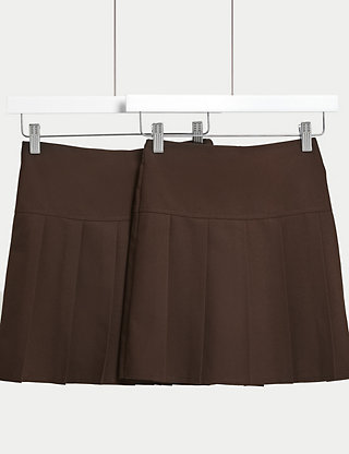Black culottes skirt crease resistant ideal for senior girls school uniform M&S 