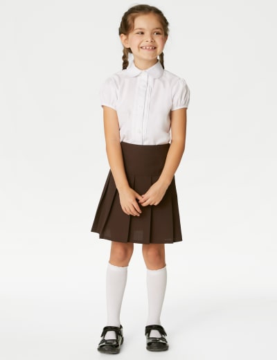 2pk Girls Crease Resistant School Skirts 2 16 Yrs M S