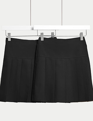 EX M&S Senior Girls School Fashion Skirt Black Short Mini Skirt 
