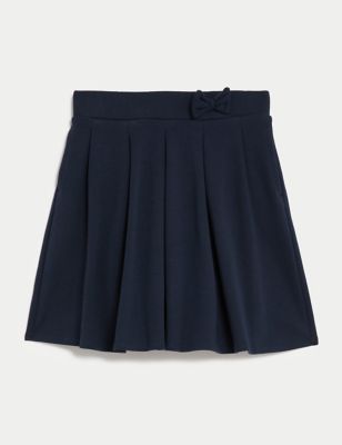 Girls' Cotton Pleated School Skirt (2-14 Yrs)