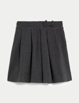 Girls' Jersey Pleated School Skirt (2-14 Yrs)
