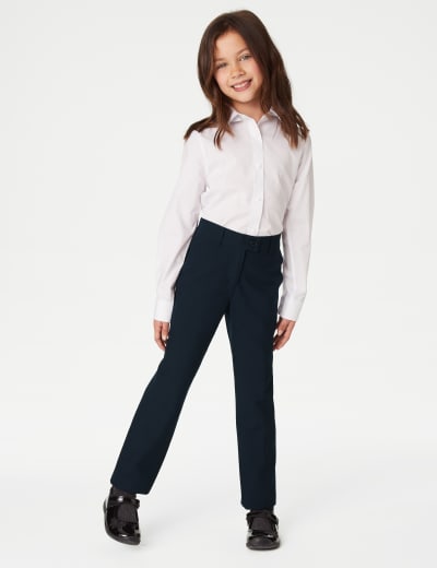 Girls navy school trousers outlet