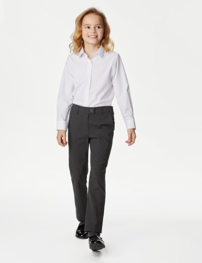 Ladies grey hot sale slim leg trousers