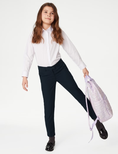 2pk Girls Skinny Leg School Trousers 2 18 Yrs M S Collection