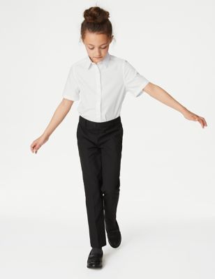 2pk Girls' Easy Dressing Slim Leg School Trousers (3-18 Yrs)