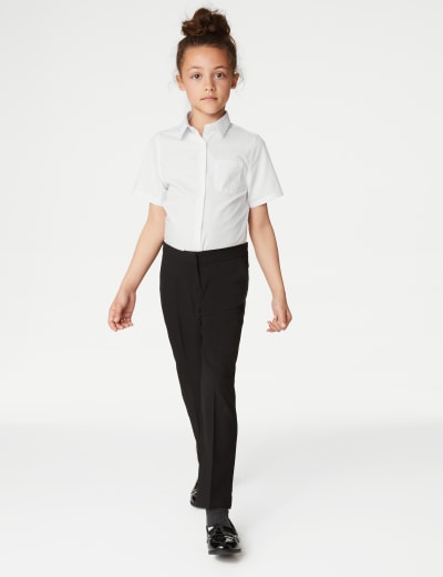 Buy Black Senior High Waist Stretch School Trousers (9-18yrs) from