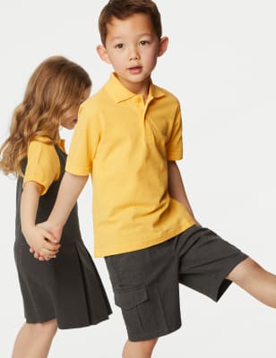 yellow school polo t shirts