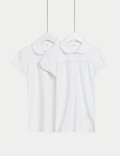 Girls' Turn Up School Shorts (2-16 Yrs), M&S Collection