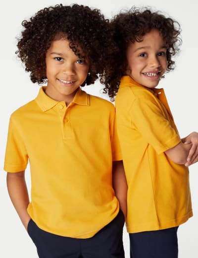 Skechers polo shirt kids hot sale yellow