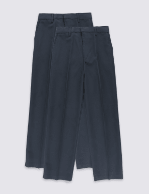 

Школьные брюки с регулируемым поясом и технологиями Crease Resistance & Stormwear+™ (2 пары)