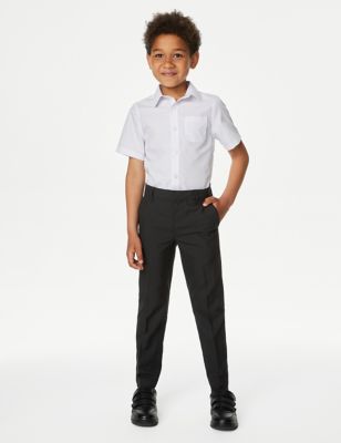 2pk Boys' Slim Leg Plus Fit School Trousers (2-18 Yrs)