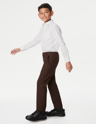 2pk Boys' Slim Leg School Trousers (2-18 Yrs), M&S Collection