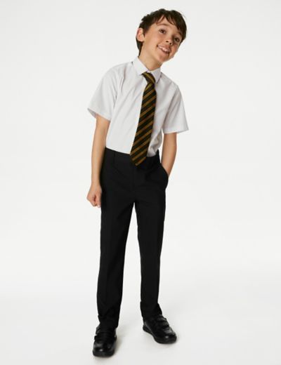 Boys' Regular Leg Plus Waist School Trousers (2-18 Yrs)