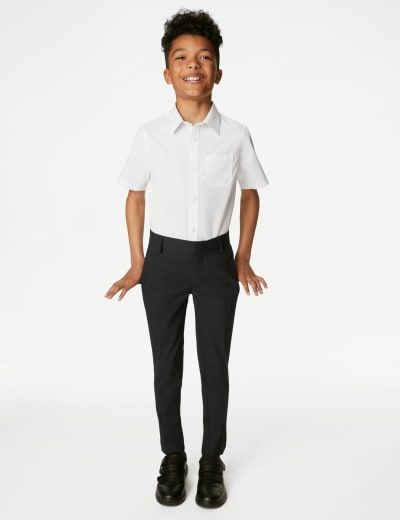 Skinny leg black discount school trousers
